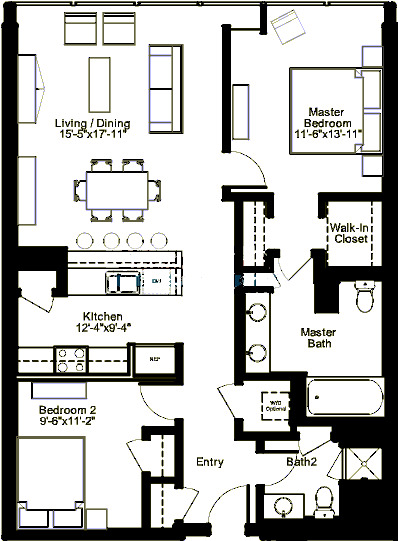 500 W Superior Floorplan - Plaza C1 Tier*