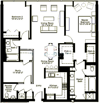 500 W Superior Floorplan - Plaza E2 (08) Tier