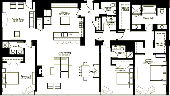 500 W Superior Floorplan - Skyview J (03) Tier*