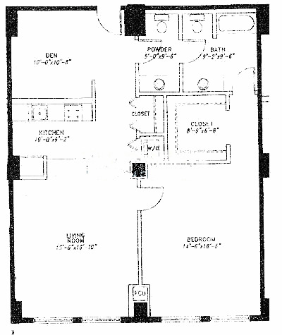 5 N Wabash Floorplan - D Tier