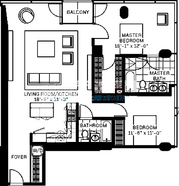 600 N Fairbanks Floorplan - 02 Tier