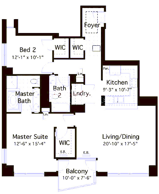600 N Lake Shore Drive Floorplan - 02 North Tier