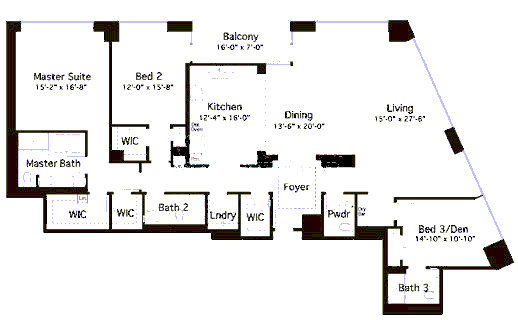 600 N Lake Shore Drive Floorplan - 05 North Tier