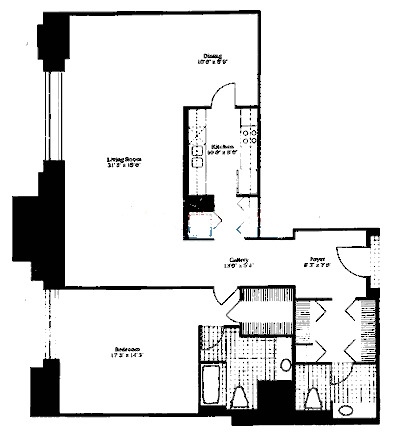 680 N Lake Shore Drive Floorplan - Tower 23 Tier