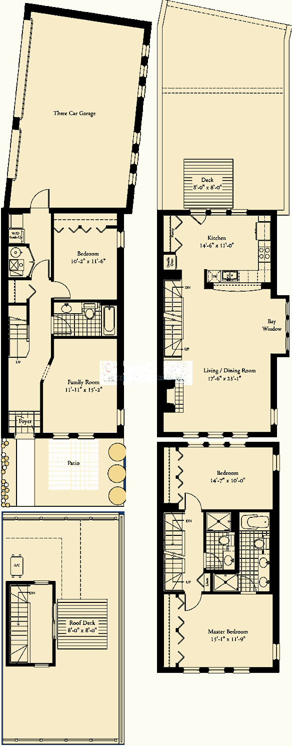 845 N Kingsbury Floorplan - The Park Home Three Car*