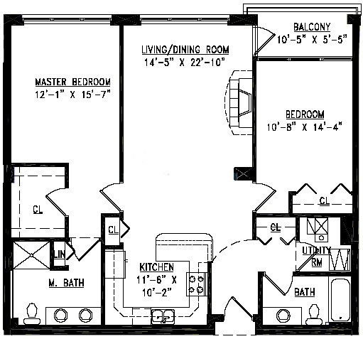 901 W Madison Floorplan - 12 Tier