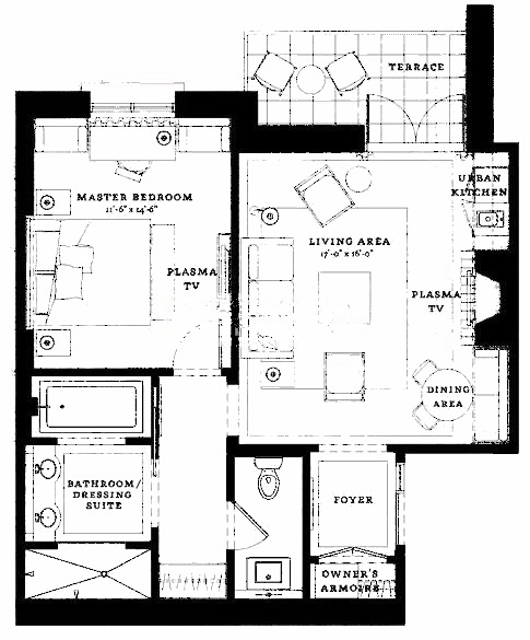 11 E Walton Floorplan - Suite 01 Tier*