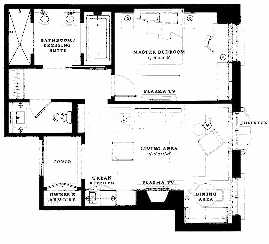 11 E Walton Floorplan - Suite 03 Tier*