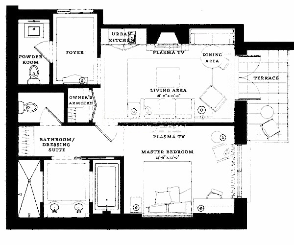 11 E Walton Floorplan - Suite 04 Tier*