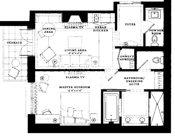 11 E Walton Floorplan - Suite 07 Tier*