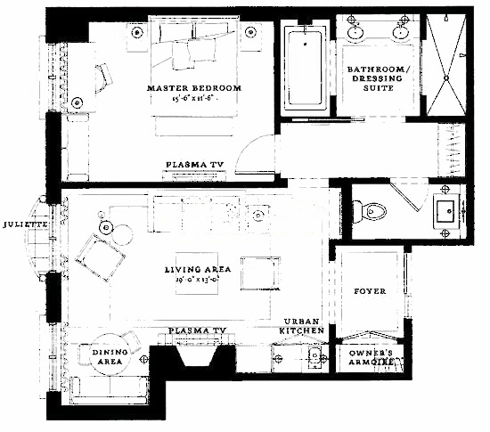 11 E Walton Floorplan - Suite 08 Tier*
