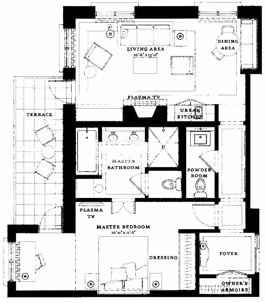 11 E Walton Floorplan - Suite 09 Tier*