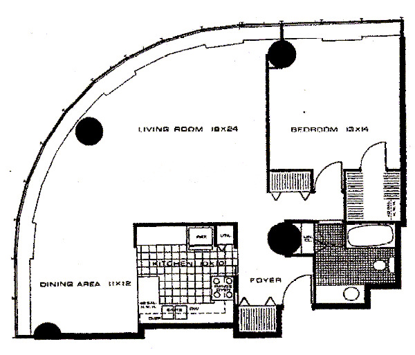 505 N Lake Shore Drive Floorplan - Ambassador (Corner)