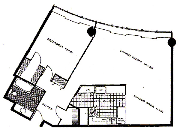 505 N Lake Shore Drive Floorplan - Diplomat (Center)