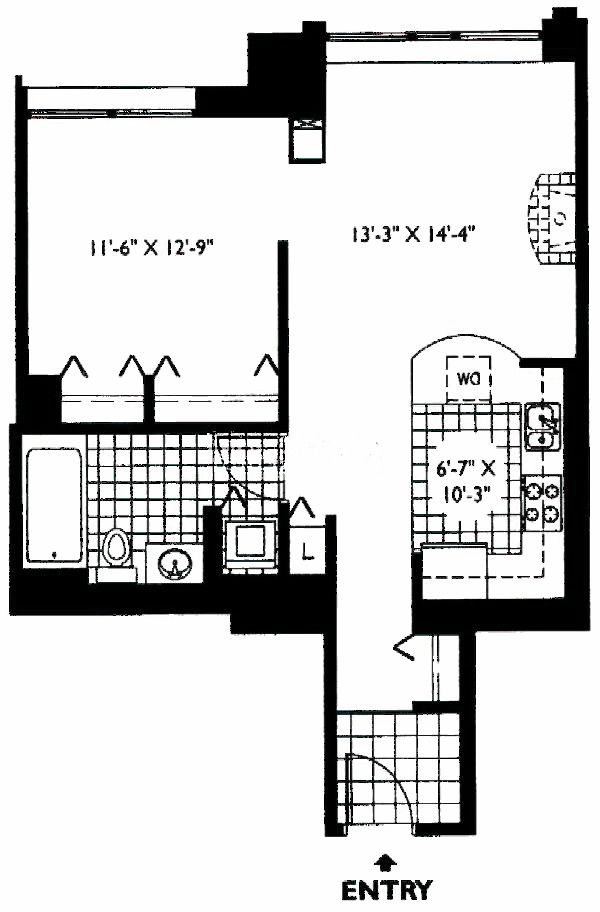 33 W Ontario Floorplan - Tower G, Skydeck G Tier