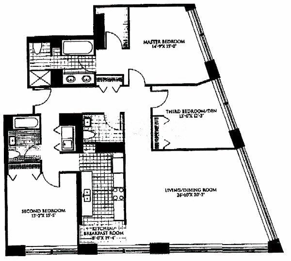 57 E Delaware Floorplan - B Tier