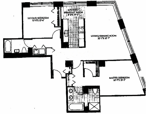 57 E Delaware Floorplan - C Tier