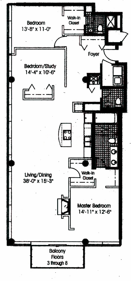 130 S Canal Floorplan - 03 & 18 Tiers