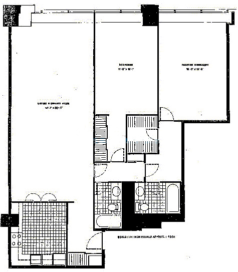 175 E Delaware Floorplan - Two Bedroom*