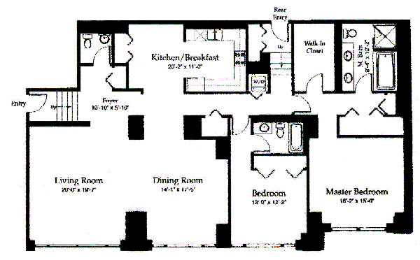 250 E Pearson Floorplan - Maisonette*
