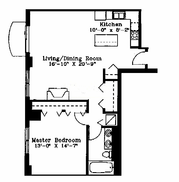 1122 N Dearborn Floorplan - D Tier*