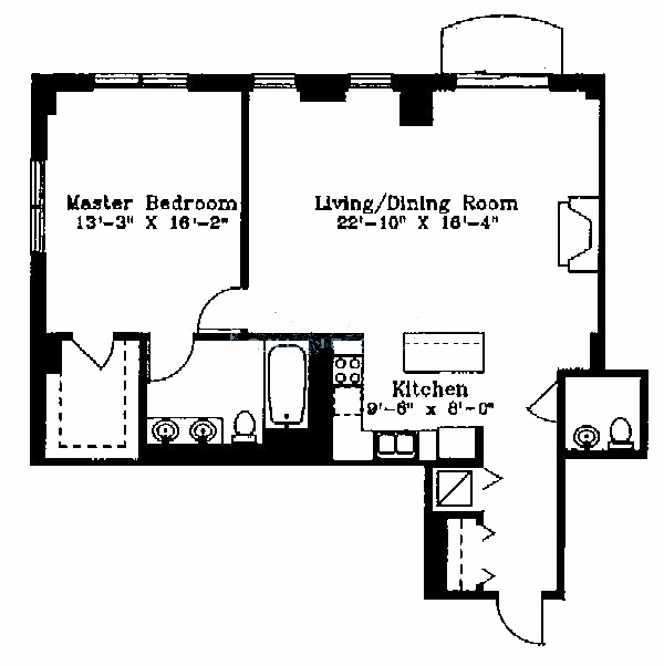1122 N Dearborn Floorplan - E Tier*