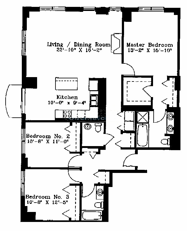 1122 N Dearborn Floorplan - J Tier