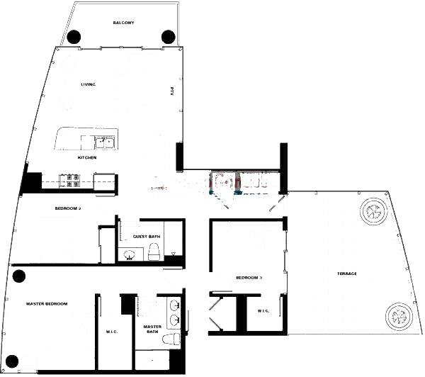 110 W Superior Floorplan - 2003-2603 Tier*