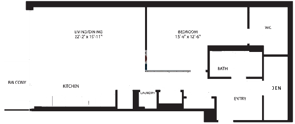 2138 S Indiana Floorplan - 201 Loft Tier