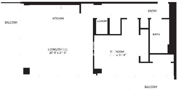 2138 S Indiana Floorplan - 206 Loft Tier