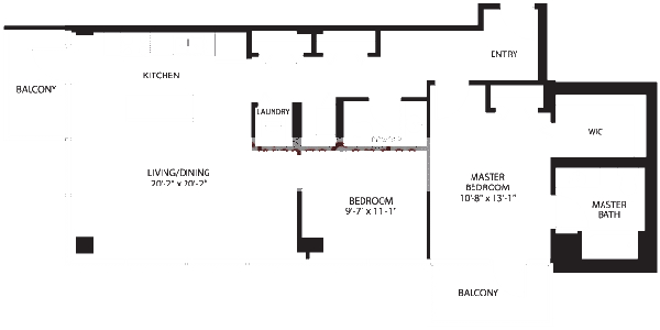2138 S Indiana Floorplan - 306 Loft Tier