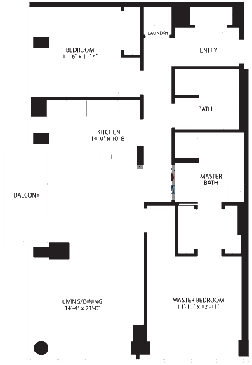 2138 S Indiana Floorplan - 701-3101 Tower Tier