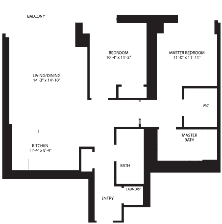 2138 S Indiana Floorplan - 708-3108 Tower Tier