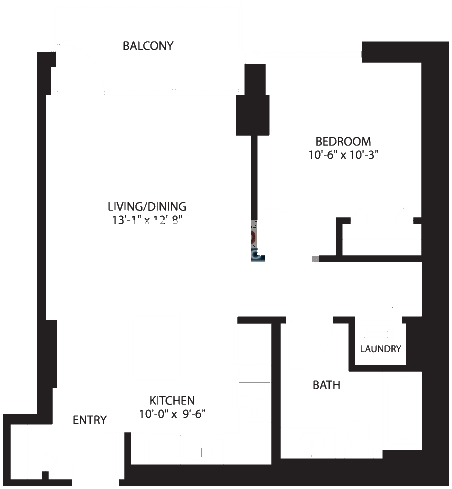 2138 S Indiana Floorplan - 710-3110 Tower Tier