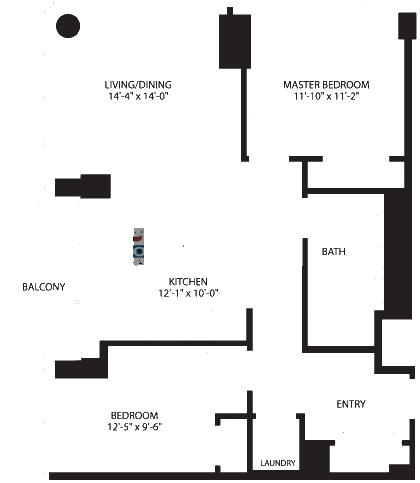 2138 S Indiana Floorplan - 711-3111 Tower Tier