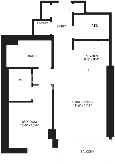 2138 S Indiana Floorplan - 602, 603 Tower Tier