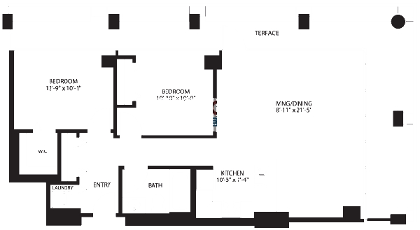 2138 S Indiana Floorplan - 605 Tower Tier