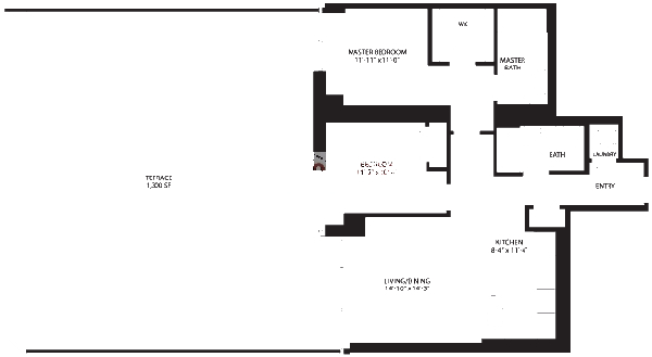 2138 S Indiana Floorplan - 607 Tower Tier