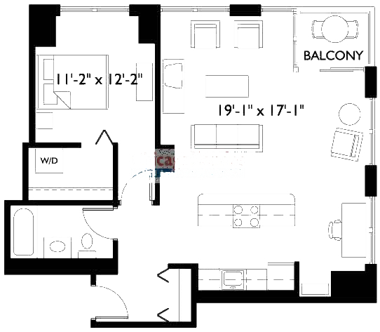 2 E Erie Floorplan - 2612-3912 Tier*
