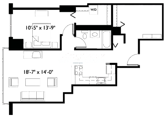 2 E Erie Floorplan - 1206-3906 Tier*