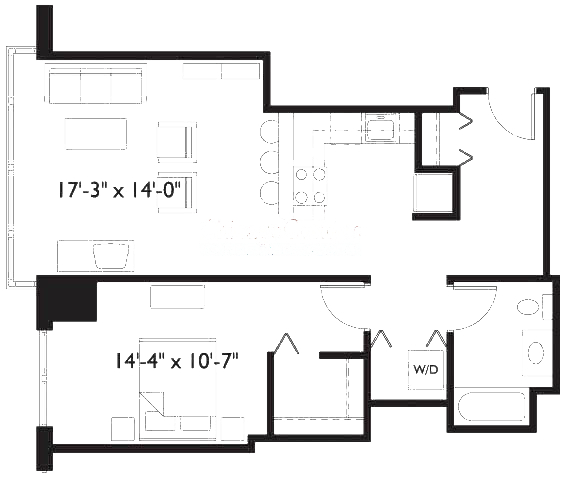 2 E Erie Floorplan - 1207-3907 Tier