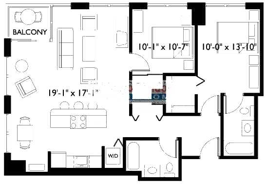 2 E Erie Floorplan - 2609-3909 Tier*