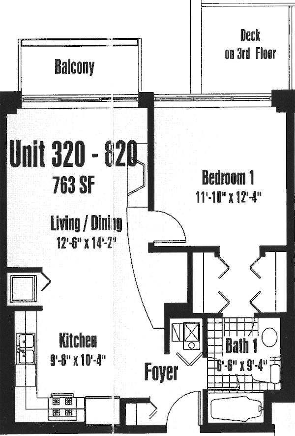 933 W Van Buren Floorplan - 320-820 Tier*