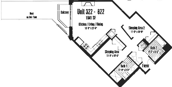 933 W Van Buren Floorplan - 322-822 Tier*