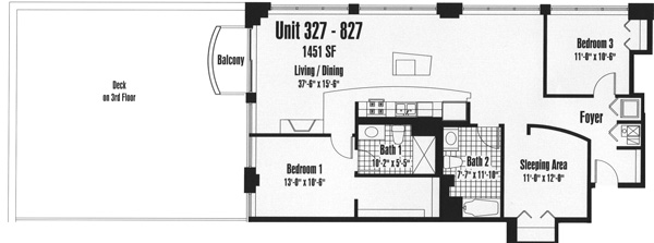 933 W Van Buren Floorplan - 327-827 Tier