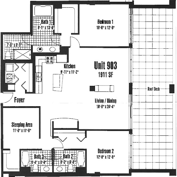 933 W Van Buren Floorplan - 903 Tier*
