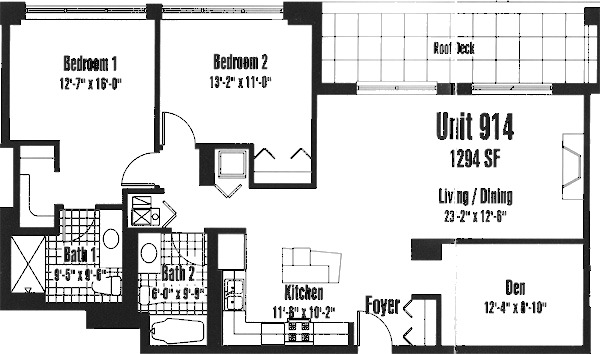 933 W Van Buren Floorplan - 914 Tier*
