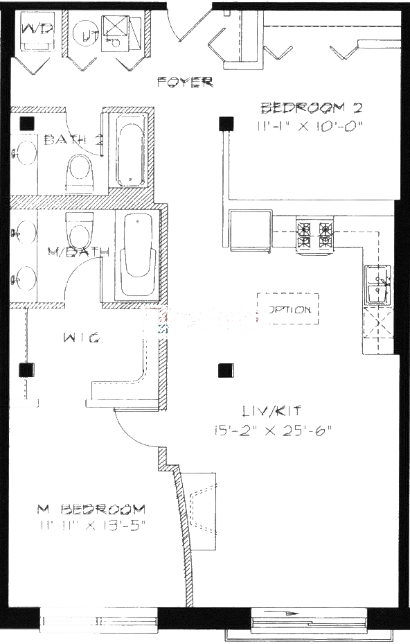1740 N Maplewood Ave Floorplan - 105, 205 Tier*