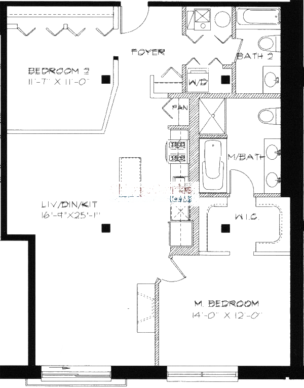 1740 N Maplewood Ave Floorplan - 107, 207 Tier