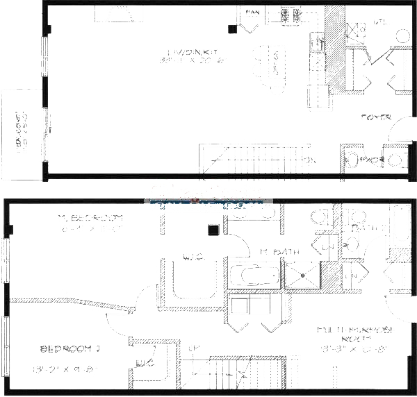 1740 N Maplewood Ave Floorplan - 120 Duplex Tier